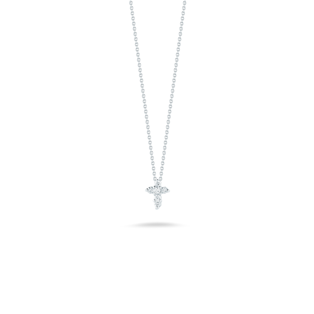 Roberto Coin Baby Cross Pendant with Diamonds