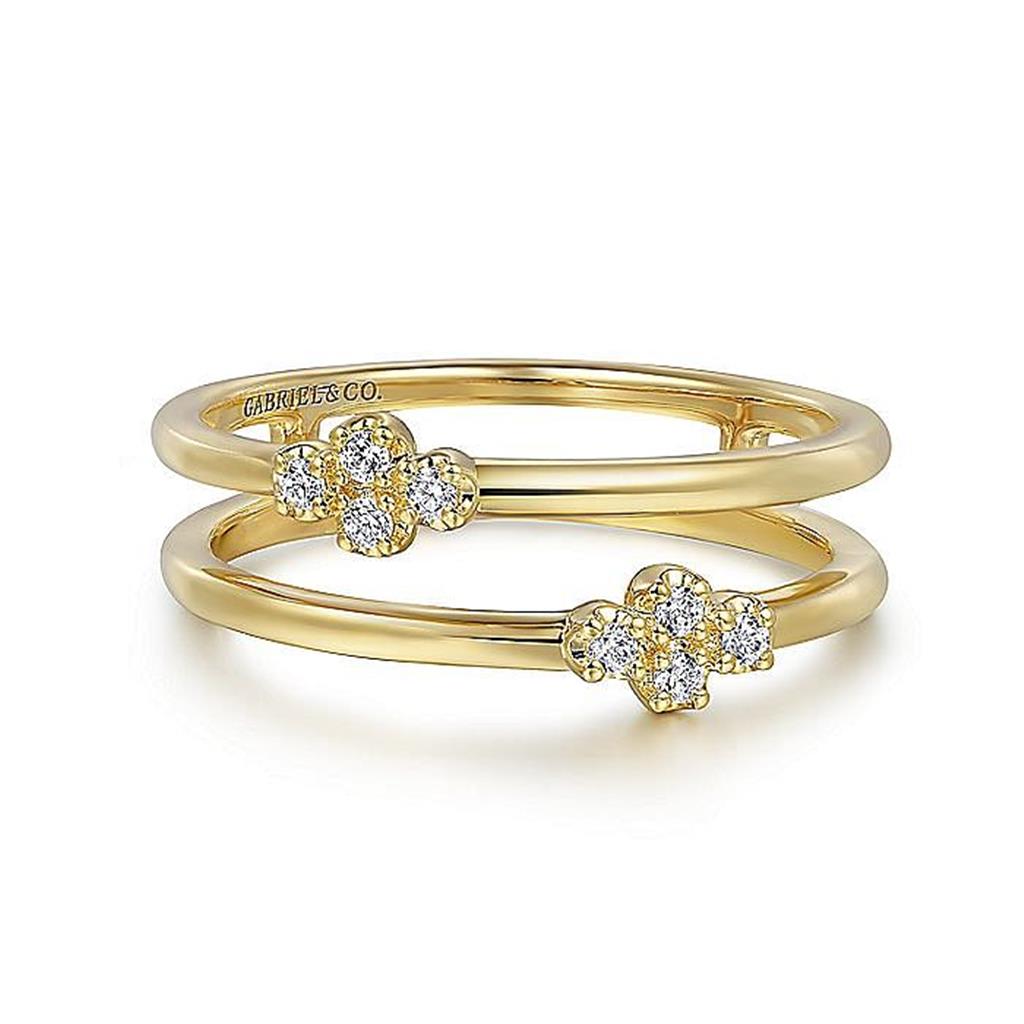 Gabriel & Co. 14K Yellow Gold Diamond Easy Stackable Ring