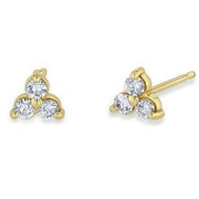 Zoe Chicco 14K Prong Diamond Trio Studs