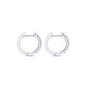 Gabriel & Co. 14k White Gold Diamond Huggie Hoop Earrings - .32cttw