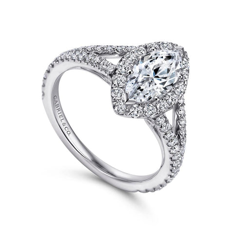 Gabriel & Co. Azucena - 14K White Gold Diamond Engagement Setting