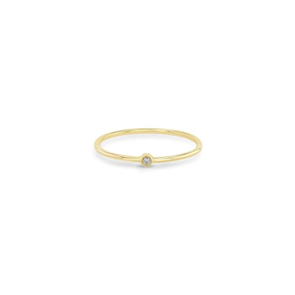 Zoe Chicco 14k Yellow Gold Bezel-Set Diamond Ring