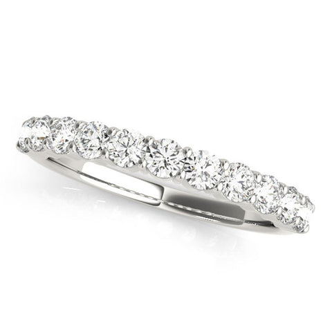 14k White Gold & Diamond Band - 1.11ctw