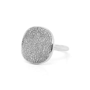 Ippolita Sterling Silver Diamond Stardust Large Flower Disc Ring