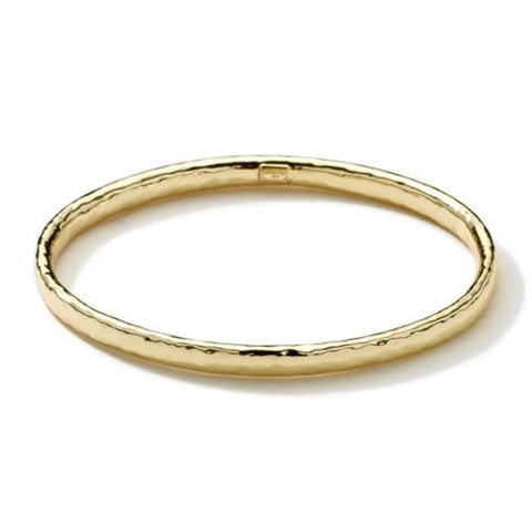 Ippolita 18k Yellow Gold Classico Hammered Flat Bangle