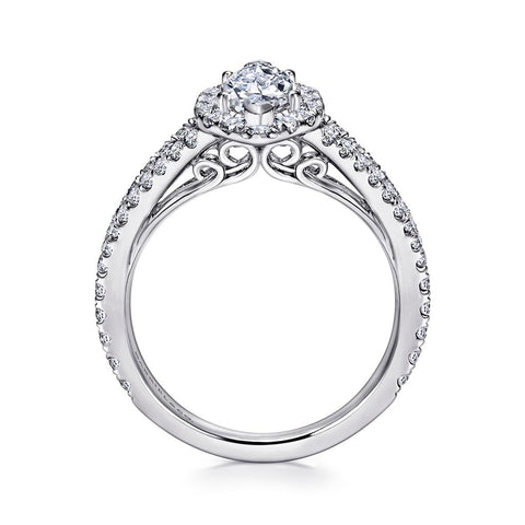 Gabriel & Co. Azucena - 14K White Gold Diamond Engagement Setting