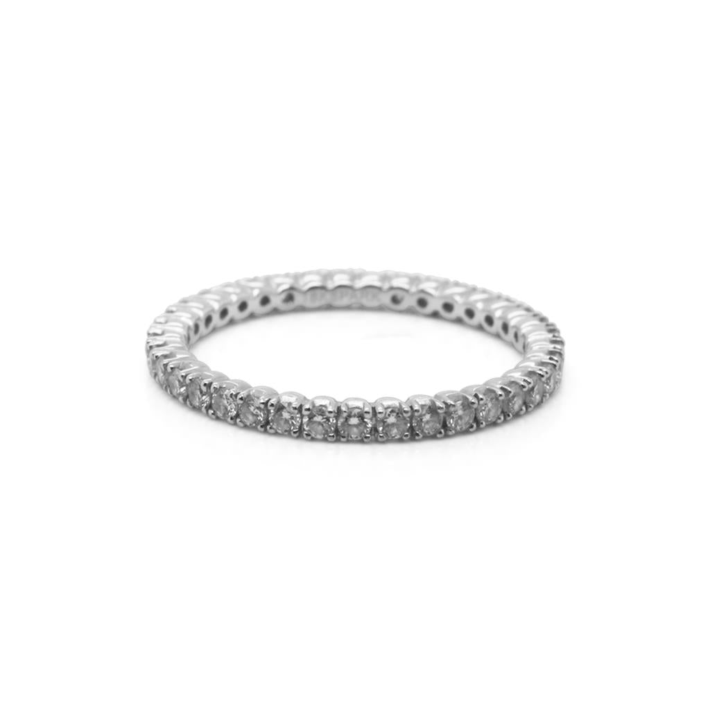 18k White Gold Band w/Diamonds