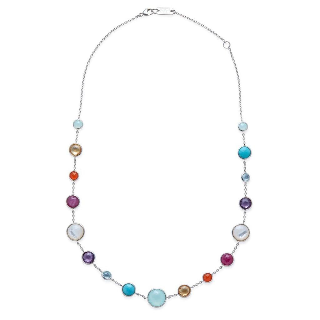 Ippolita Sterling Silver Multi-Stone Station necklace