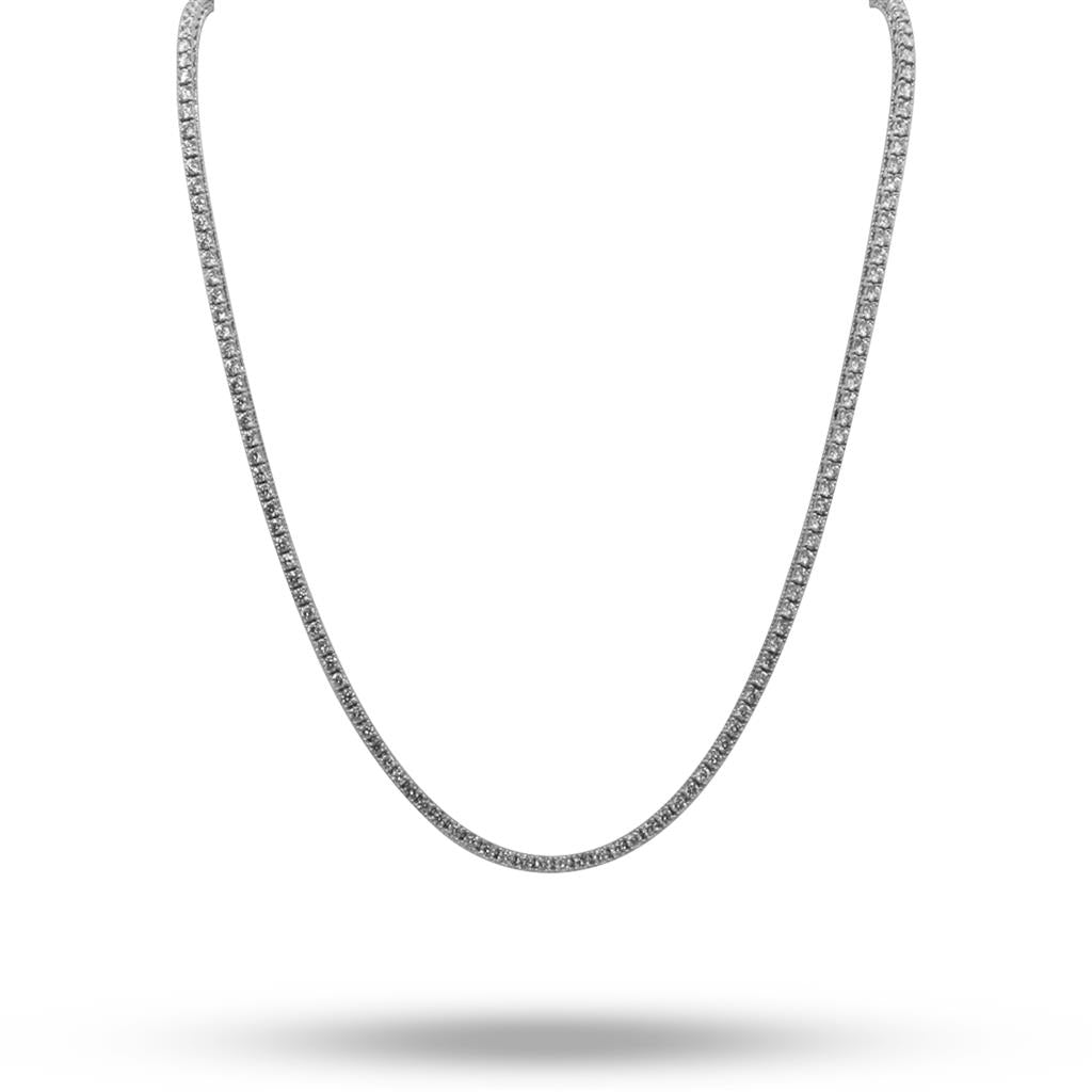 14k White Gold & Diamond Tennis Necklace