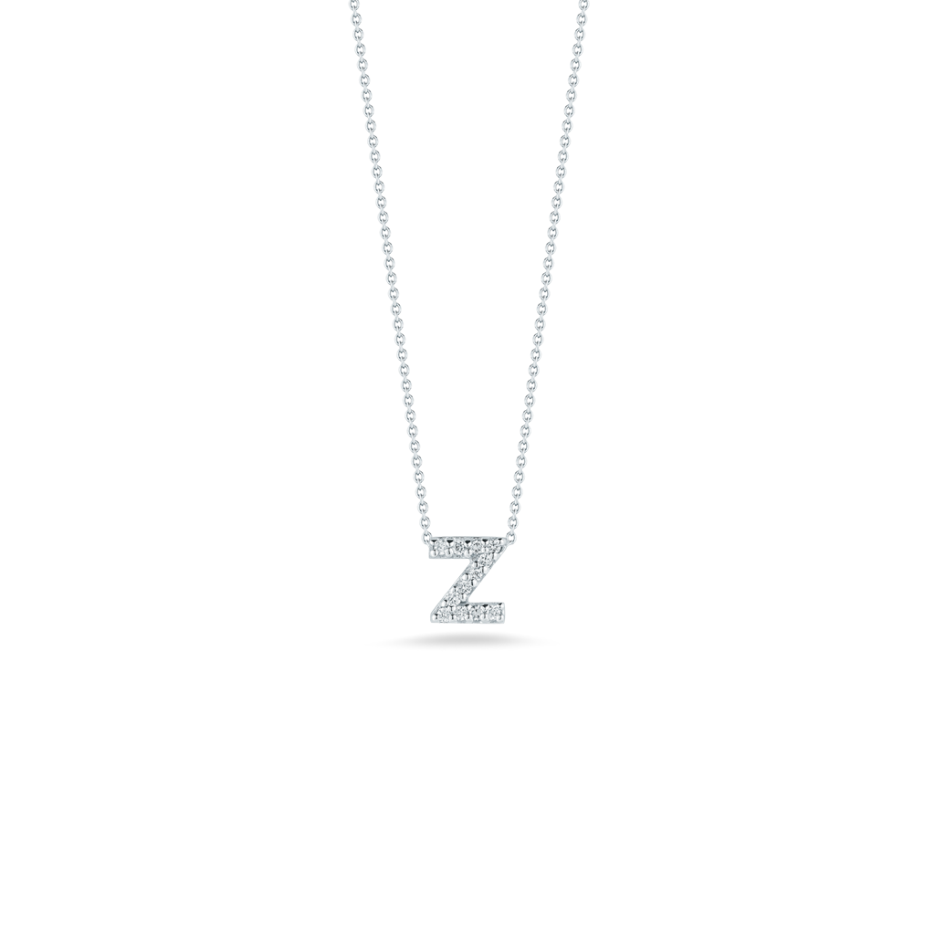 Roberto Coin 18k White Gold & Diamond "Z" Necklace