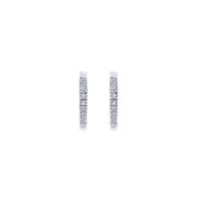 Gabriel & Co. 14k White Gold Diamond Huggie Hoop Earrings - .32cttw