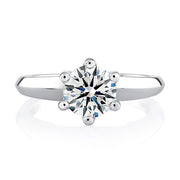 14k White Gold 6 Prong Solitaire Engagement Ring Mounting