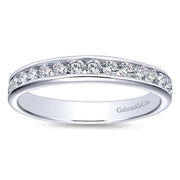 Gabriel & Co. 14K White Gold Channel Set Diamond Wedding Band - 0.50cttw