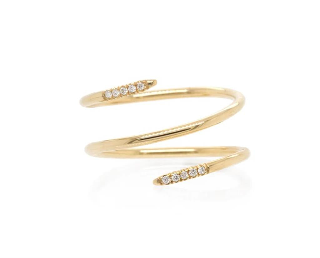 Zoe Chicco 14k Yellow Gold Wrap Diamond Ring