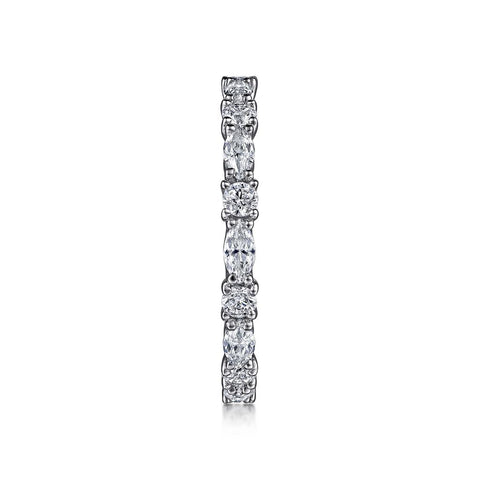 Gabriel & Co 14k White Gold Diamond Eternity Band - 1.10 cttw