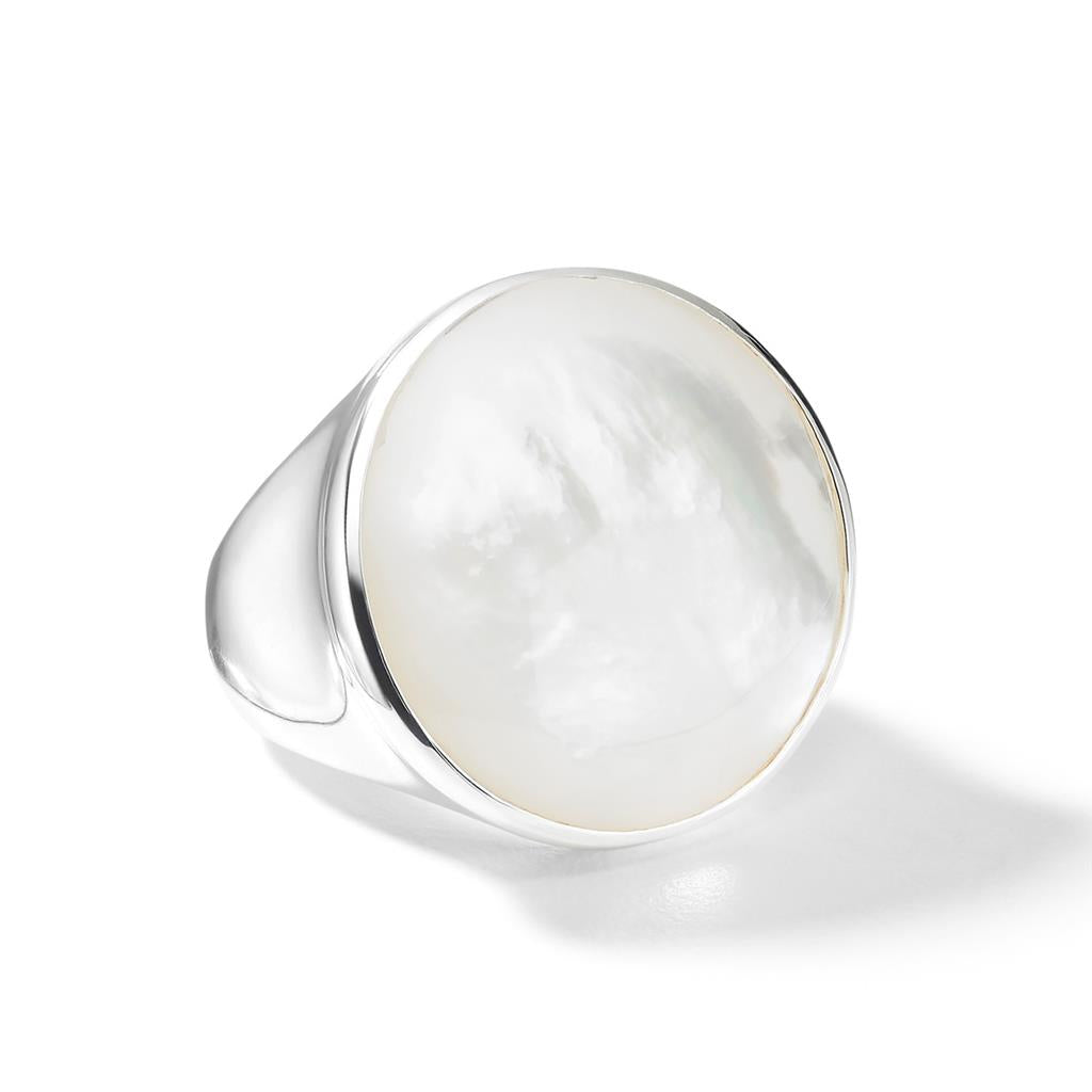 Ippolita Sterling Silver Rock Candy Luce Sculpted Mother-of-Pearl Cabochon Ring