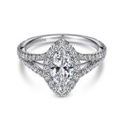 Gabriel & Co. Azucena - 14K White Gold Diamond Engagement Setting