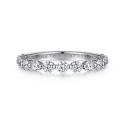 Gabriel & Co. 14K White Gold Single Prong Diamond Anniversary Band - 0.85cttw