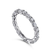 Gabriel & Co 14k White Gold Diamond Eternity Band - 1.10 cttw