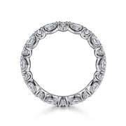 Gabriel & Co 14k White Gold Diamond Eternity Band - 1.10 cttw