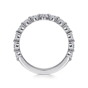 Gabriel & Co. 14K White Gold Single Prong Diamond Anniversary Band - 0.85cttw