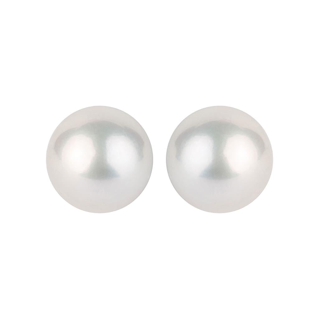 14k White Gold Pearl Earrings