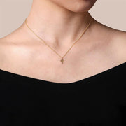 Gabriel & Co. 14K Yellow Gold Bujukan Cross Pendant Necklace