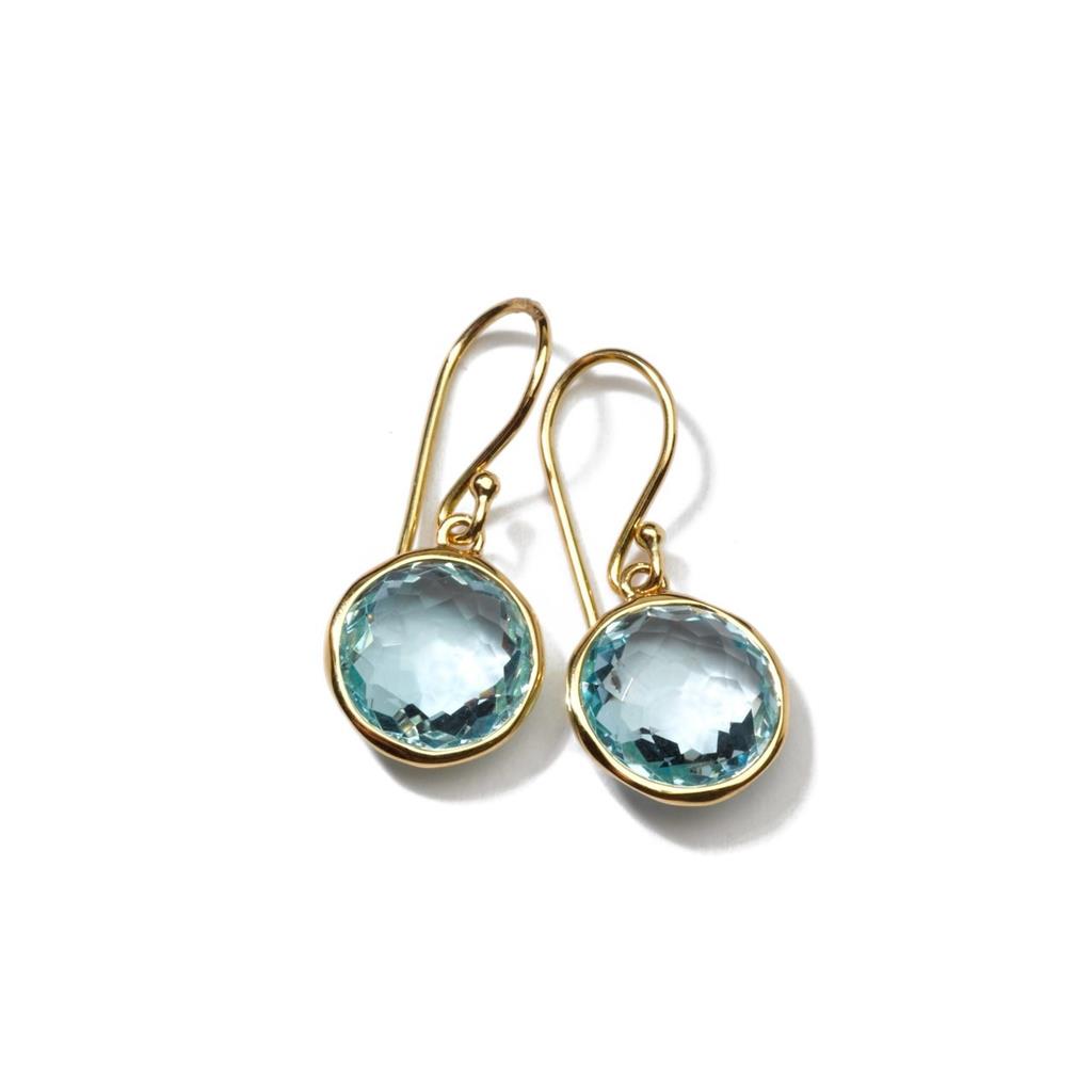 Ippolita 18k Yellow Gold Blue Topaz Small Single Drop Earrings