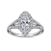 Gabriel & Co. Azucena - 14K White Gold Diamond Engagement Setting