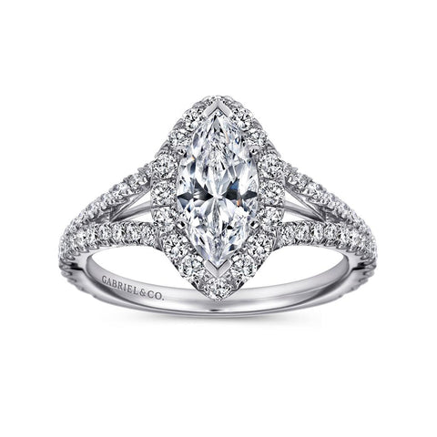 Gabriel & Co. Azucena - 14K White Gold Diamond Engagement Setting