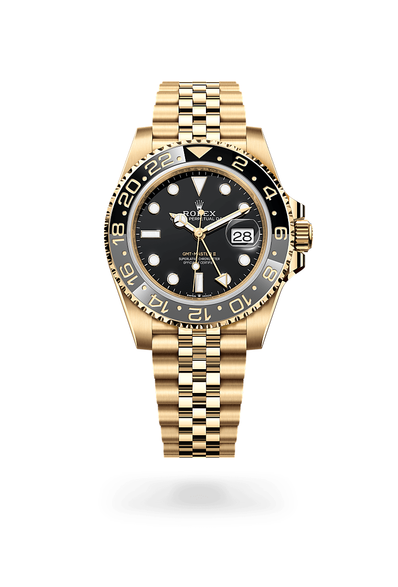 rolex GMT-Master II in 18 kt yellow gold, M126718GRNR-0001 - Jewelers Trade Shop